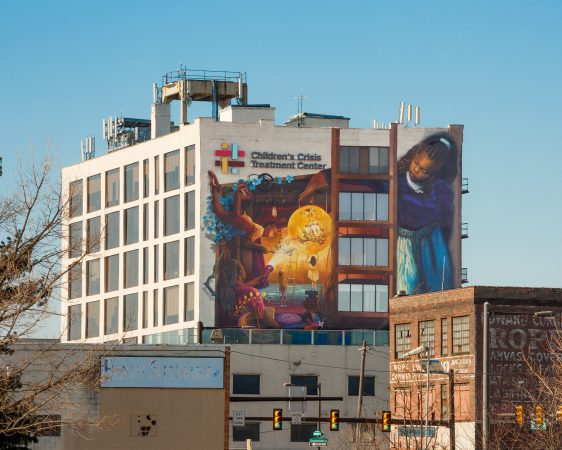 The north side of the “Rippling Moon” mural. (courtesy of Mural Arts)