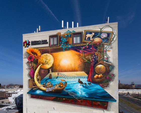 The south side of the “Rippling Moon” mural. (courtesy of Mural Arts)