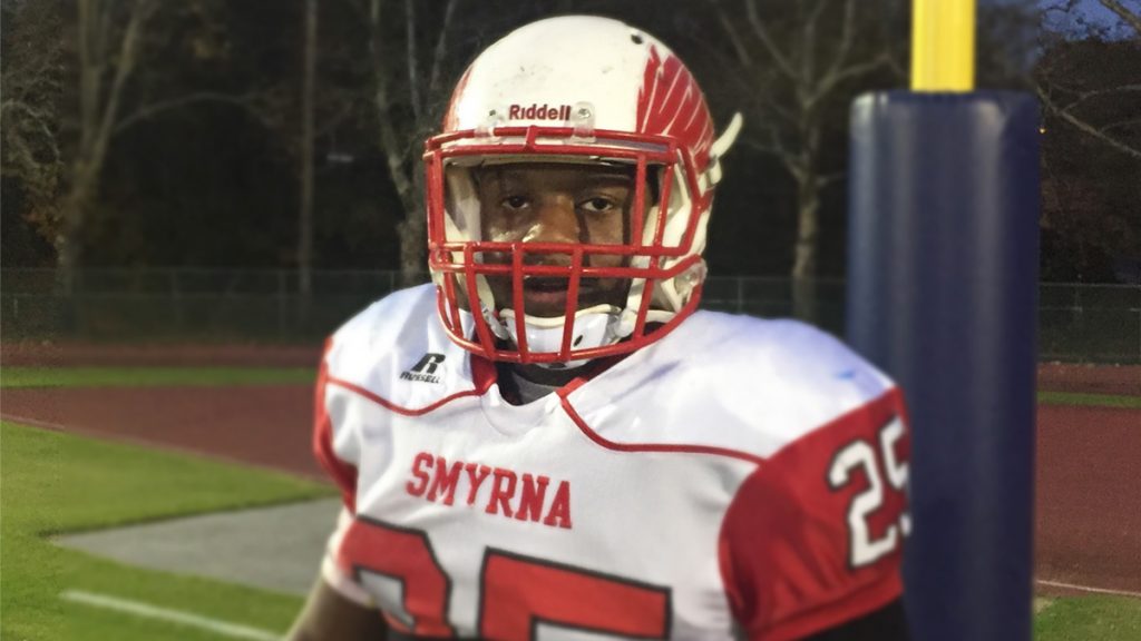Will Knight lead photo Will Knight, Smyrna's humble football superstar, has battled hardship in becoming one of Delaware's all-time great high school football players. (Cris Barrish/WHYY)