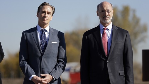 The relationship between Governor Tom Wolf and Lieutenant Governor Mike Stack has never been a close one, and became especially strained after Wolf stripped Stack of his security detail and other staff following verbal abuse allegations. (Matt Rourke/AP Photo)