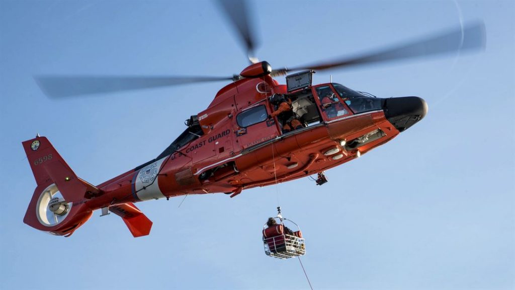 180111-G-G0105-0001D In this January 11, 2018 Coast Guard file photo, an MH-65 Dolphin rescue helicopter crew medevacs an ill fisherman from the deck of the Coast Guard Cutter Willow about 60 miles east of Atlantic City, (Photo: Coast Guard Petty Officer 1st Class Seth Johnson)