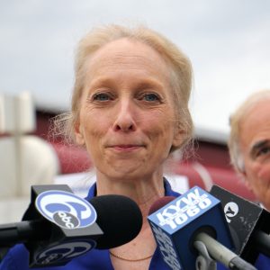 Mary Gay Scanlon, running to represent the newly redrawn 5th Congressional District, gets the endorsement of former Pennsylvania Gov. Ed Rendell.