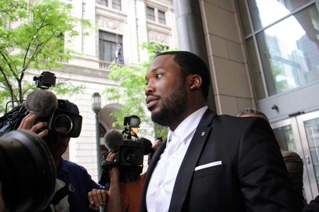 2018 05 30-e lee-meek mill-philadelphia criminal justice center Rapper Meek Mill leaves Philadelphia's Criminal Justice Center Wednesday morning, May 30, 2018, where his request for a new judge was denied.