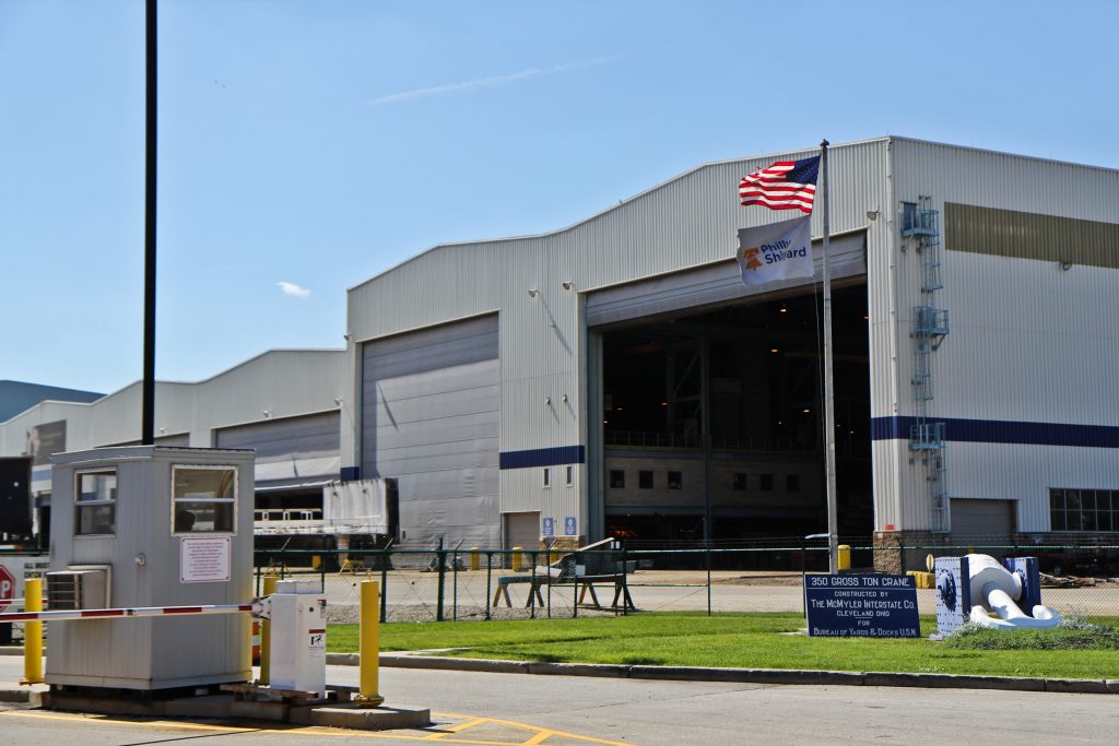 2018 5 22 k paynter aker ship yard The Aker Philadelphia Shipyard at the Navy Yard in South Philadelphia. (Kimberly Paynter/WHYY)