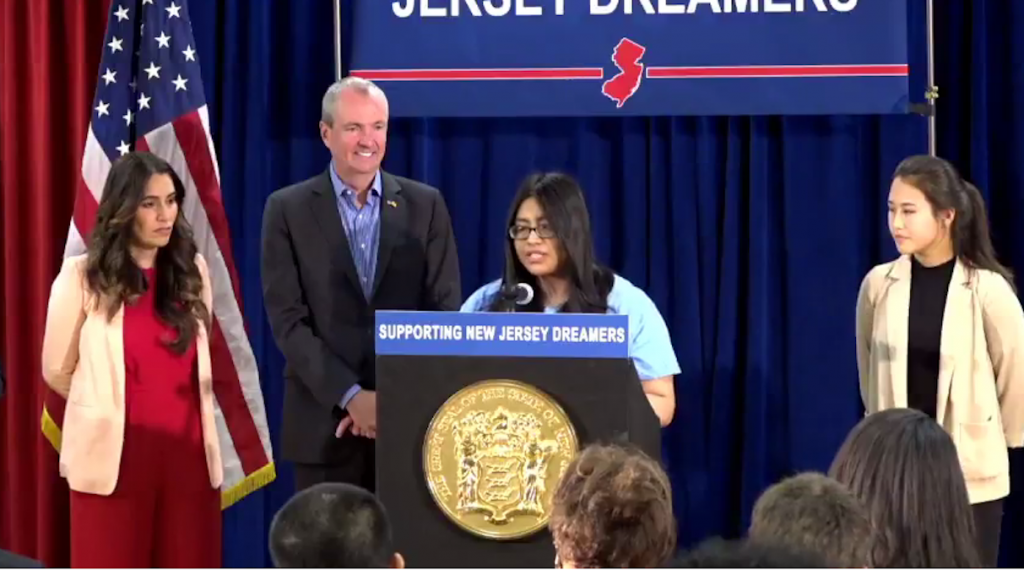 AID Students attend the ceremony where Gov. Phil Murphy signed the financial aid law.