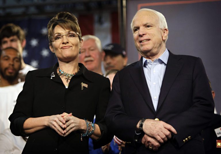 U.S. Sen. John McCain, R-Ariz., and Sarah Palin (AP Photo/Matt York)