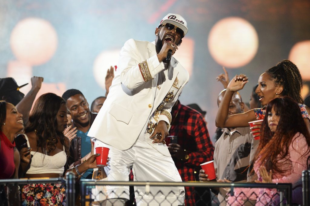 R. Kelly In this Nov. 6, 2015, file photo, R. Kelly performs during the 2015 Soul Train Awards at the Orleans Arena in Las Vegas.