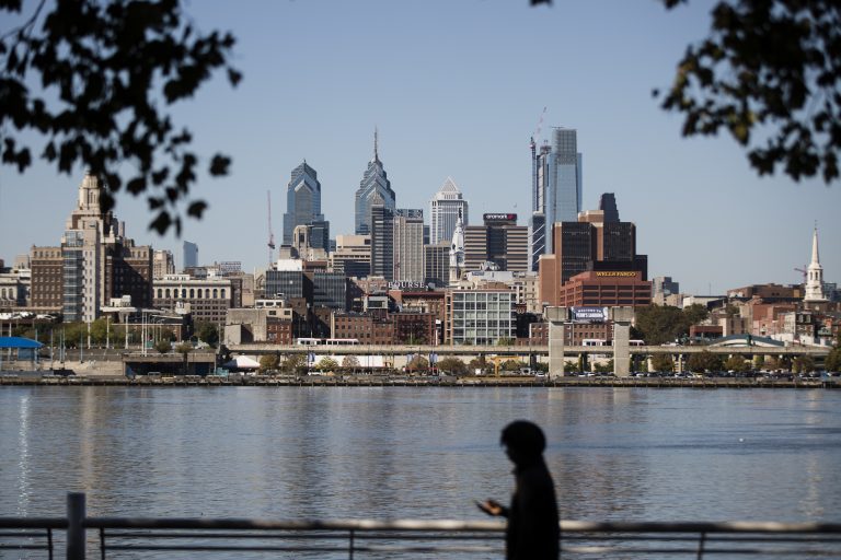 AP_17292644664060-768×512 The Philadelphia skyline is seen along the banks of the Delaware River, Wednesday, Oct. 18, 2017. (Matt Rourke/AP Photo)