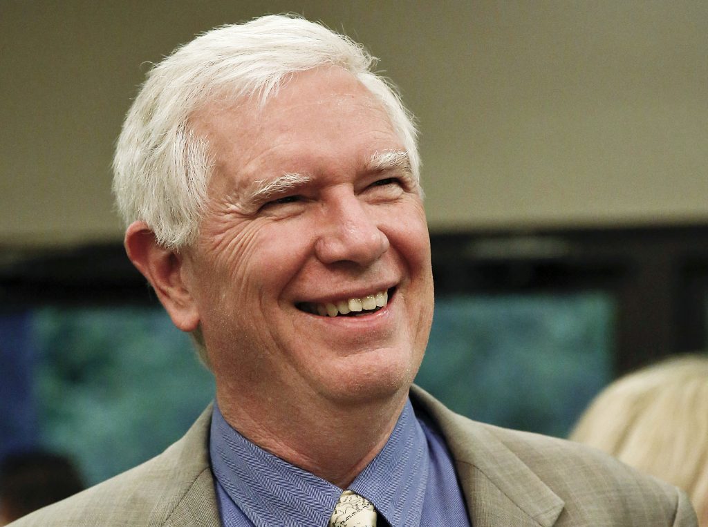 Mo Brooks FILE - In this Aug. 4, 2017 file photo, Rep. Mo Brooks, R-Ala., talks to constituents before a Republican Senate forum in Pelham, Ala.