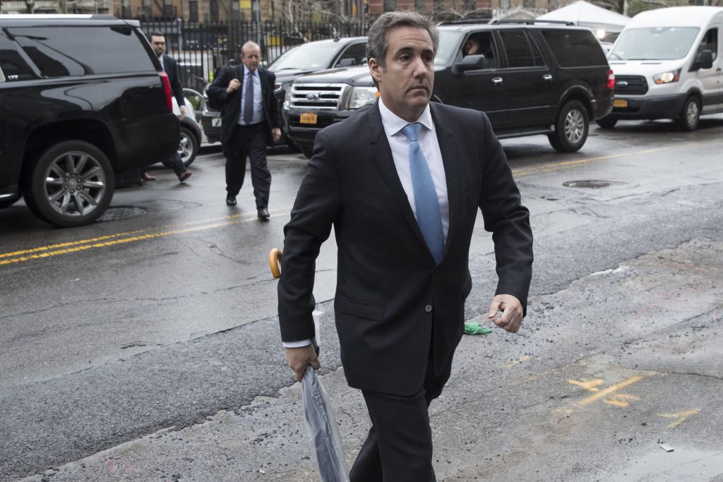 Michael Cohen Michael Cohen, President Donald Trump's personal attorney arrives at federal court, Monday, April 16, 2018, in New York.