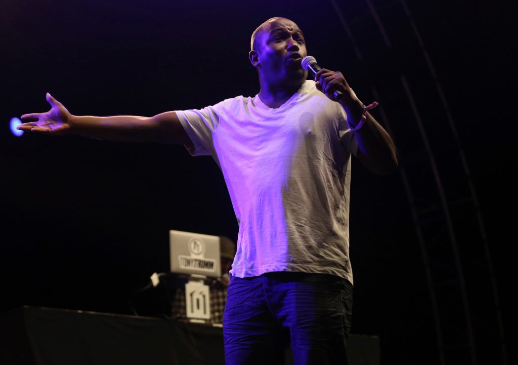 Hannibal Buress FILE - In this July 22, 2017 file photo, Hannibal Buress performs at the FYF Fest in Los Angeles. The path to comedian Bill Cosby’s conviction of drugging and molesting a woman in a Pennsylvania courtroom Thursday, April 26, arguably started 3 ½ years earlier in a comedy club across town in Philadelphia, when Buress mocked Cosby for his smug preachiness, then called him a rapist during his standup act. (Photo by Willy Sanjuan/Invision/AP, File)