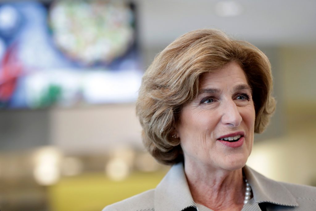 Subaru America Grand Opening Denise Morrison, president of Campbell's Soup, gets a tour of the Subaru of America headquarters during the facility's grand opening, Friday, April 27, 2018, in Camden, N.J. (Julio Cortez/AP Photo)