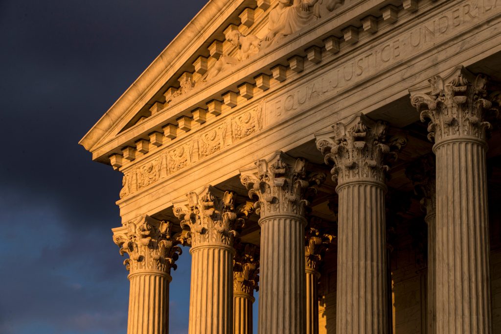 Supreme Court LGBT Issues In this Oct. 10, 2017, file photo, the Supreme Court in Washington is seen at sunset. A flood of lawsuits over LGBT rights is making its way through the courts and will continue, no matter the outcome in the Supreme Court's highly anticipated decision in the case of a Colorado baker who would not create a wedding cake for a same-sex couple. (J. Scott Applewhite/AP Photo, File)