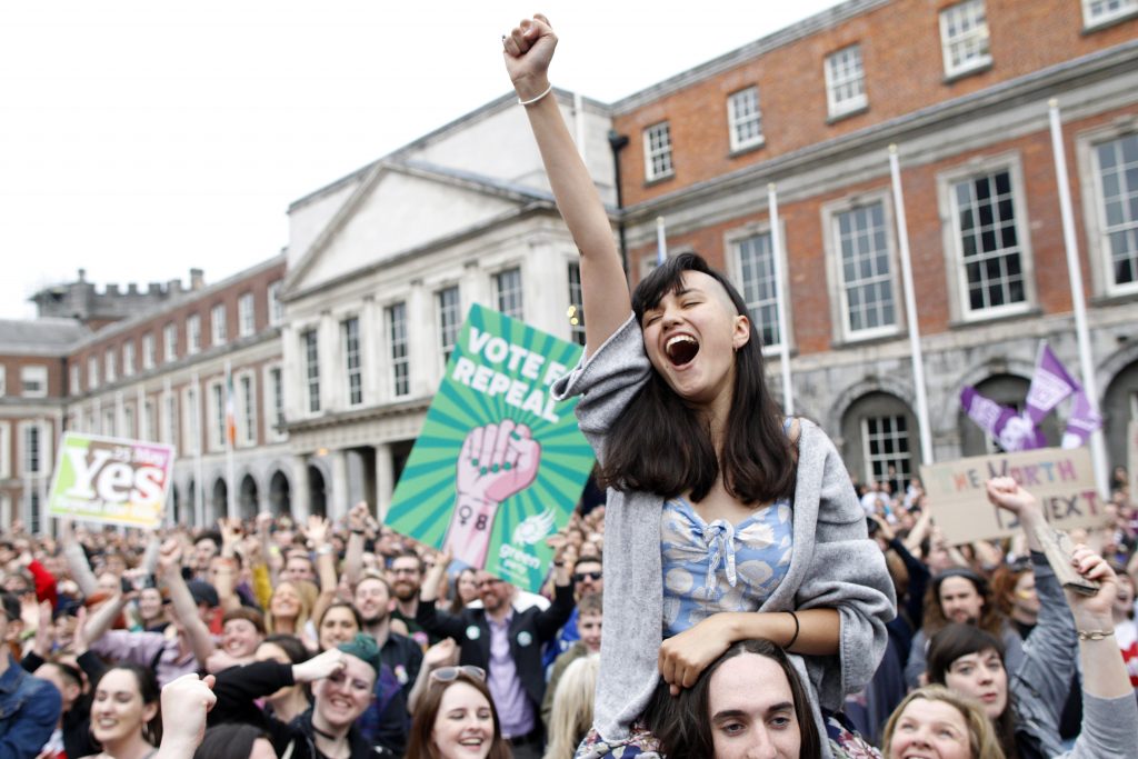 APTOPIX Ireland Abortion Referendum A woman from the
