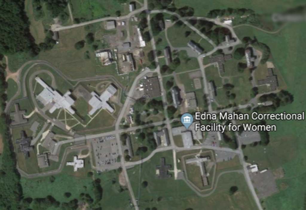GOOGLEednaNJwomensprisonx1200 Edna Mahan Correctional Facility for Women in Clinton, New Jersey (Google Maps https://goo.gl/maps/QBnmSjENV1r)