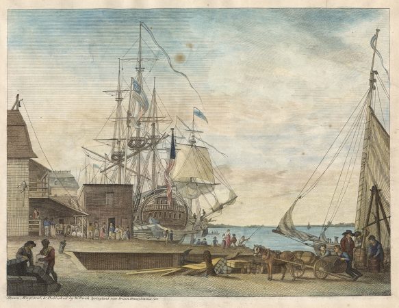 Arch Street Ferry, Philadelphia, by William Birch. (Courtesy of The Library Company of Philadelphia)
