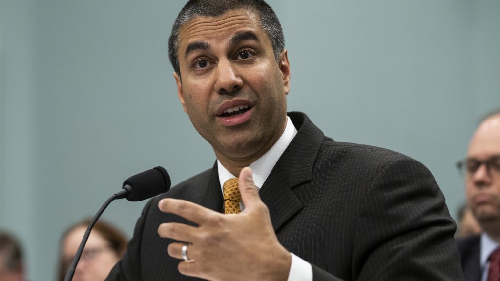 “The Internet wasn’t broken in 2015,” FCC Chairman Ajit Pai says, referring to the year when net neutrality rules were adopted. Pai is seen here speaking to the House Appropriations Committee earlier this year. “The Internet wasn’t broken in 2015,