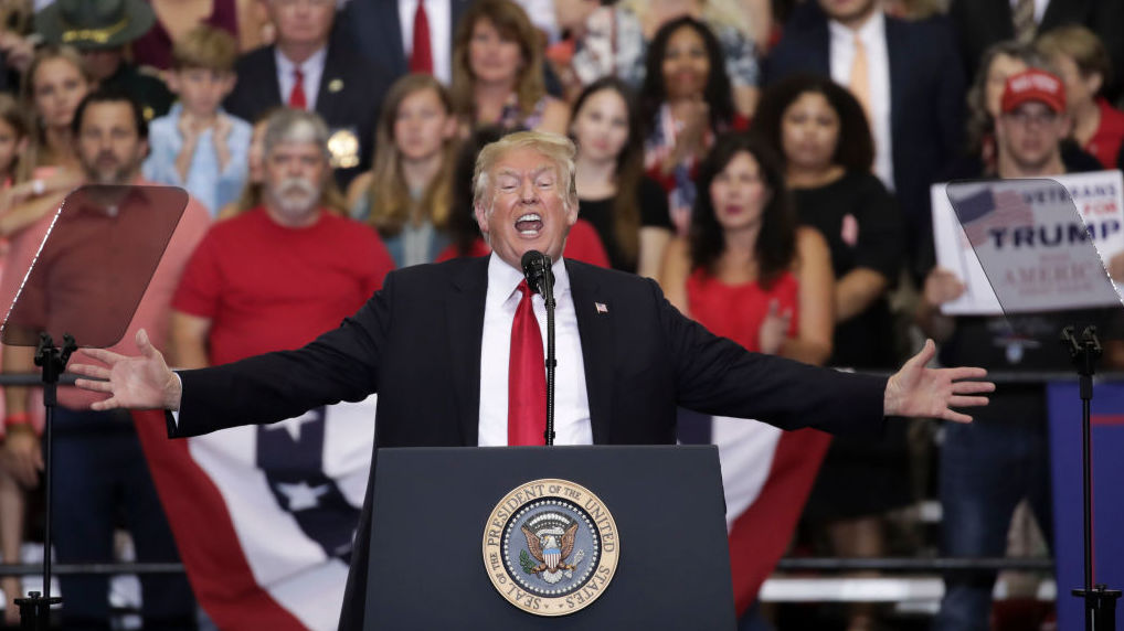 President Trump speaks during a rally in Nashville, Tenn., on Tuesday.