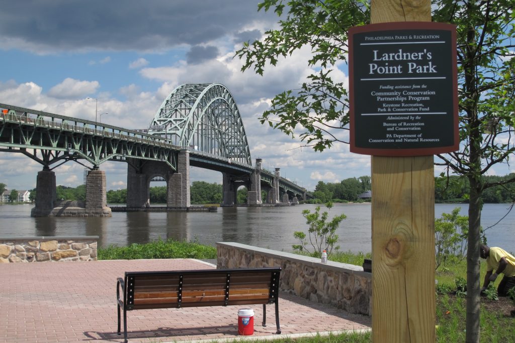 Lardner's Point Park in Northeast Philadelphia, where the city tried timed locks and composting toilets - unsuccessfully.  (PlanPhilly)