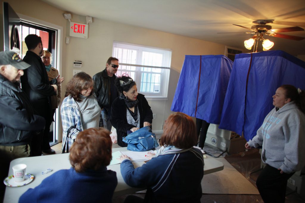 Pennsylvania Votes People cast their votes at a polling location in South Philadelphia. (AP File Photo/ Joseph Kaczmarek)