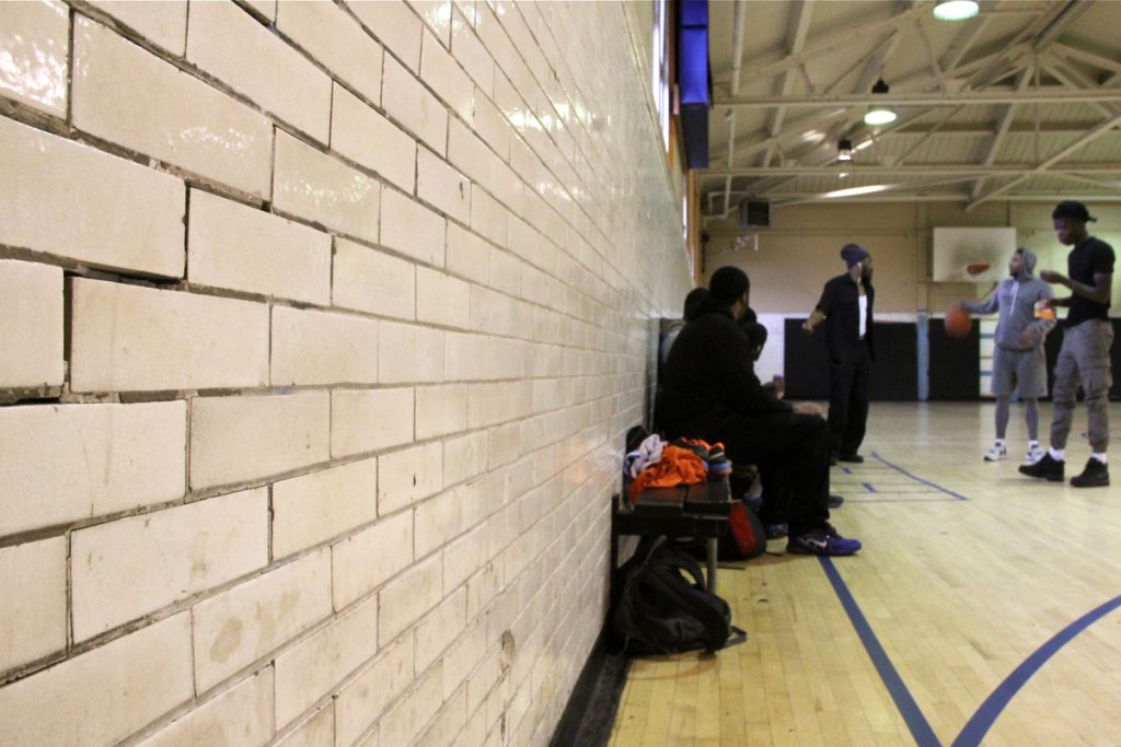 basketball Young men gather for an afternoon basketball game at Vare Recreation Center. (Emma Lee/WHYY)