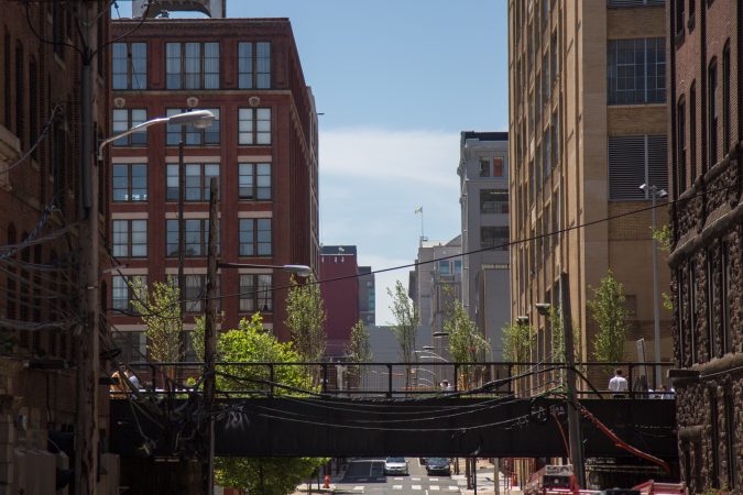 The first phase of the Philadelphia Rail Park stretches from 13th and Noble to 12th and Broad. (Emily Cohen for WHYY)