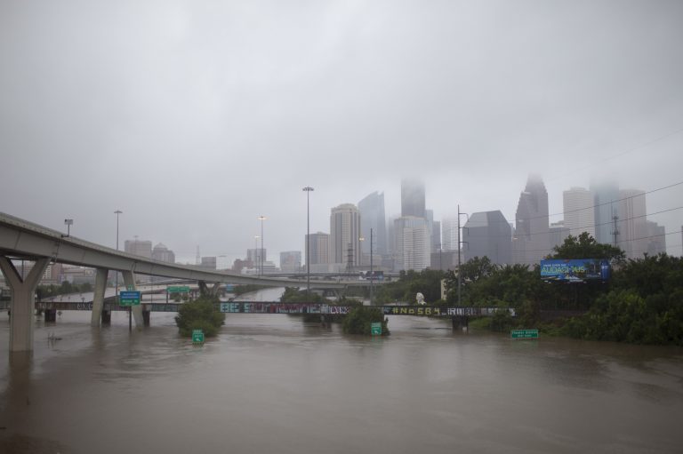After Hurricane Harvey hit the Texas coast in August 2017, the storm stalled over Houston and dumped as much as 60 inches of rain on some parts of the region. (Katie Hayes Luke for NPR)