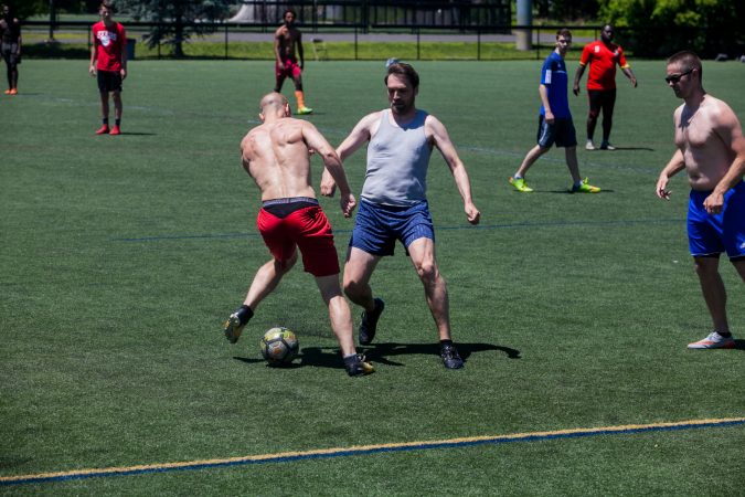 Some soccer players in Philadelphia say the city  might have a chance at hosting a World Cup game in 2026. (Brad Larrison for WHYY)