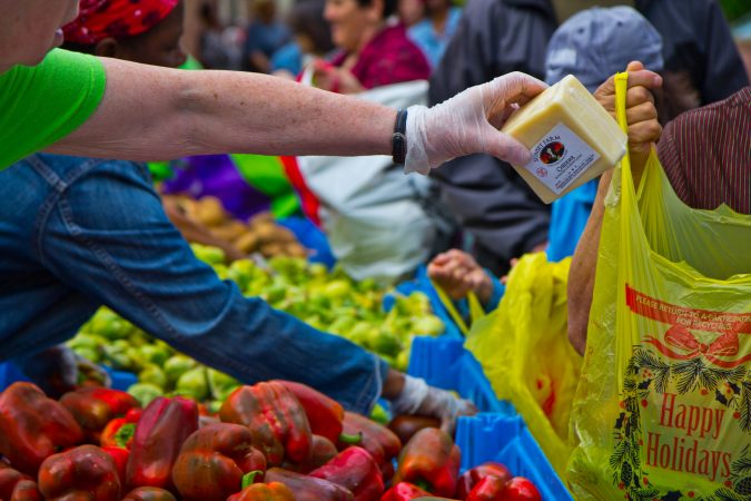 Food distributed by Philabundance. (Kimberly Paynter/WHYY)