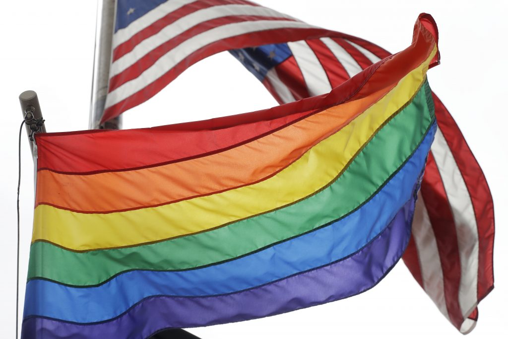 Stonewall Rainbow Flag U.S. support for same-sex marriage has reached 67 percent — a record high. Just two decades ago, support was only 27 percent. It's one of the biggest changes in American attitudes in Gallup polling history. (Mark Lennihan/AP Photo)