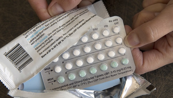 In this Aug. 26, 2016, file photo, a one-month dosage of hormonal birth control pills is displayed in Sacramento, Calif. (Rich Pedroncelli/AP Photo, File)