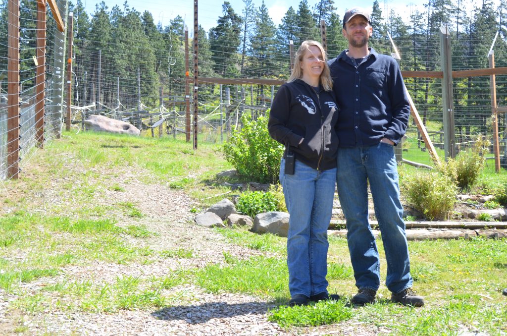 DSC_6073 Diana Goodrich and JB Mulcahy are the directors of the Cle Elum Chimp Sanctuary, home to seven chimpanzees once used in biomedical research. (Eilís O’Neill)