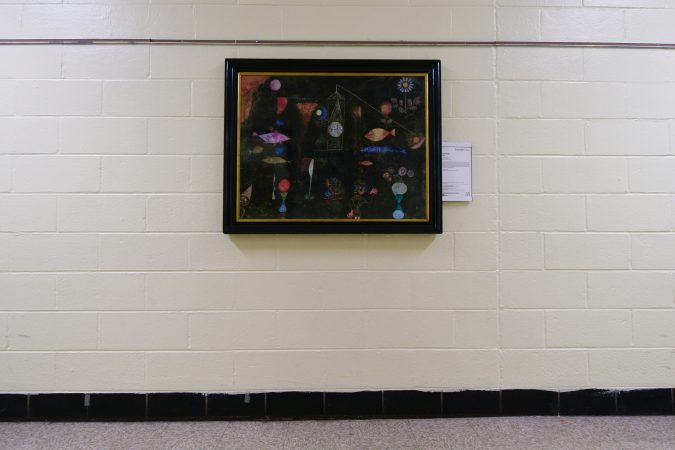 Fish Magic, by Paul Klee (1879-1940, Switzerland) is one of six replicas at Edward Gideon Elementary School, part of the Inside Out program that aims to brings art closer to children. (Bastiaan Slabbers for WHYY)