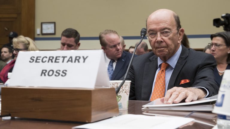Commerce Secretary Wilbur Ross, who oversees the Census Bureau, appears before the House Committee on Oversight and Government Reform to discuss the 2020 census, in Washington, D.C., in October 2017.
