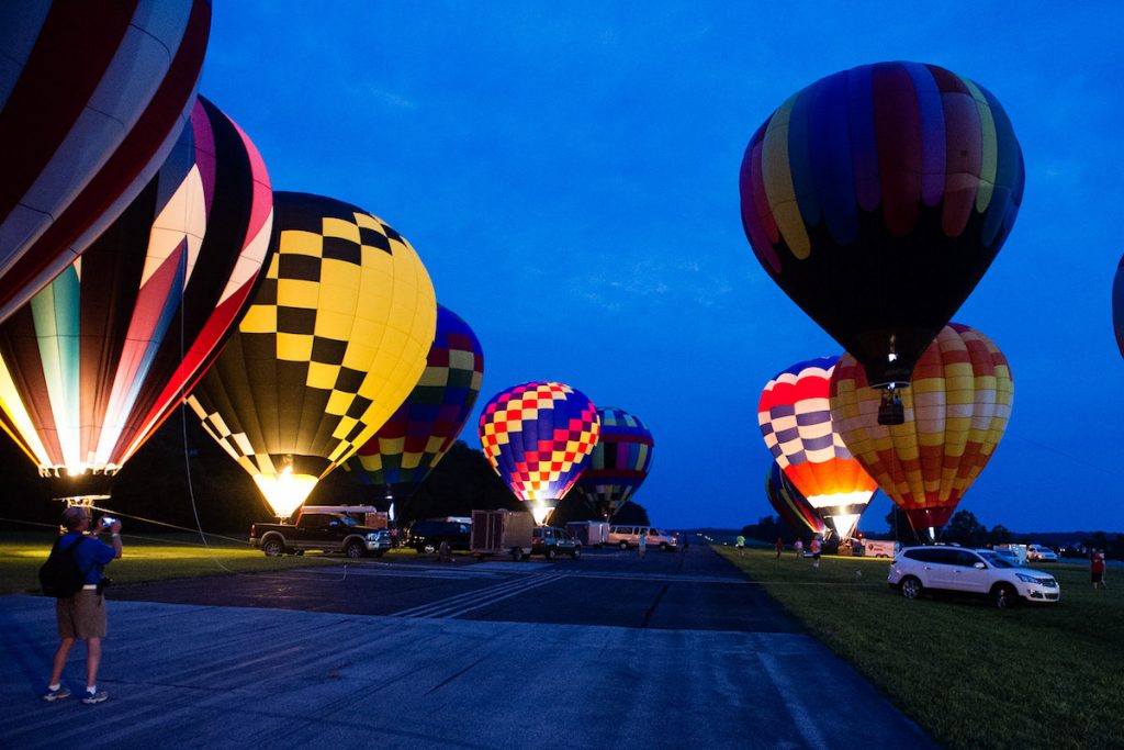 balloonfest Hot air balloons take flight at the Chester County Balloon Festival (Credit: Gregory Cazillo)