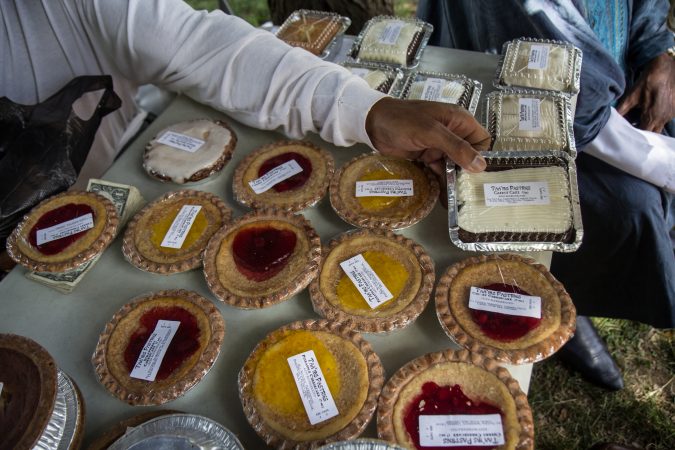 Philadelphia's Muslim community gathered at Clara Muhammad Square for an Eid al-Fitr celebration, marking the end of Ramadan. (Kimberly Paynter/WHYY)
