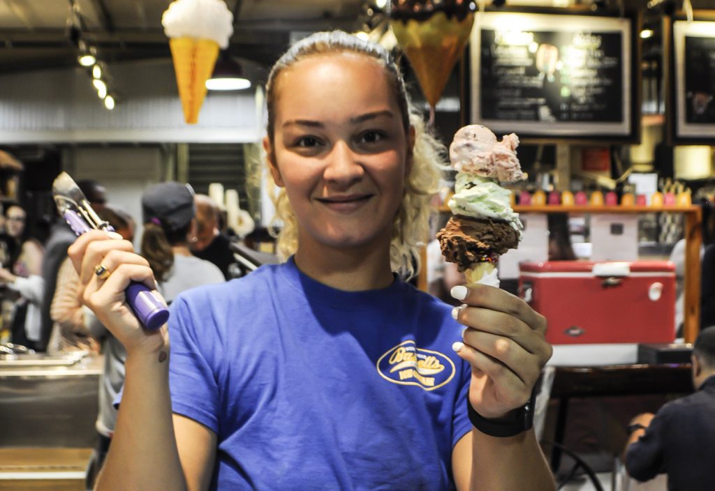 icecreamfestx1200 Liz Gonzalez shows off some ice cream from last year's festival. (Bassetts Ice Cream)