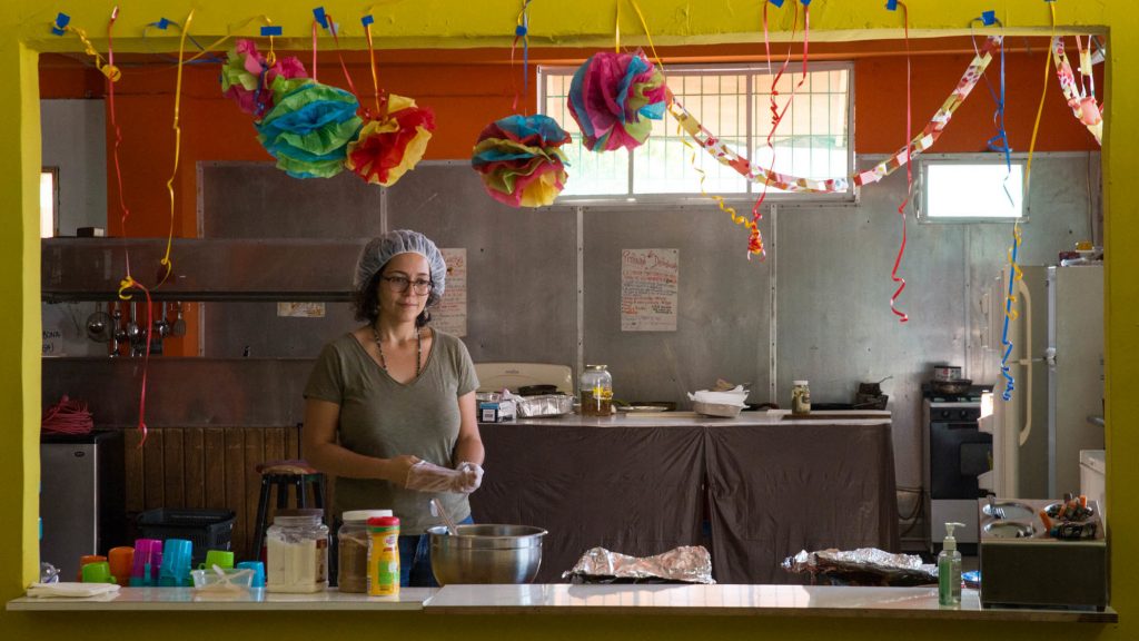 Nine days after the Hurricane Maria struck, Emilú De León and other volunteers opened a kitchen to serve meals to the people of Caguas. The first day, they fed 600, De León says. Nine days after the Hurricane Maria struck, Emilú De León and other volunteers opened a kitchen to serve meals to the people of Caguas. The first day, they fed 600, De León sa