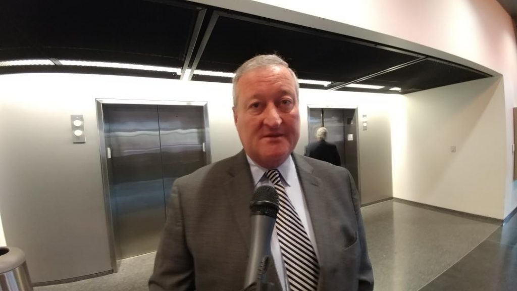 kenney 10-13 Mayor Jim Kenney says a tax increase is inevitable to properly fund the Philadelphia School District. (WHYY, file)