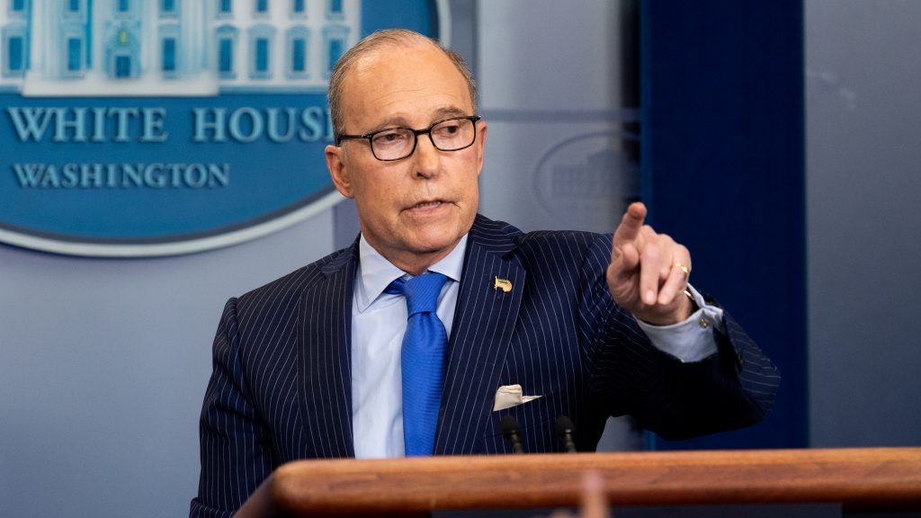 Larry Kudlow, Director of the United States National Economic Council, speaks to reporters in the White House Press Briefing room. He justified President Trump’s decision to drop out of a joint statement made by G7 countries this weekend. Larry Kudlow, Director of the United States National Economic Council, speaks to reporters in the White House Press Briefing room. He justified President Trump's decision to drop out of a joint statement made by G7 countries this weekend.