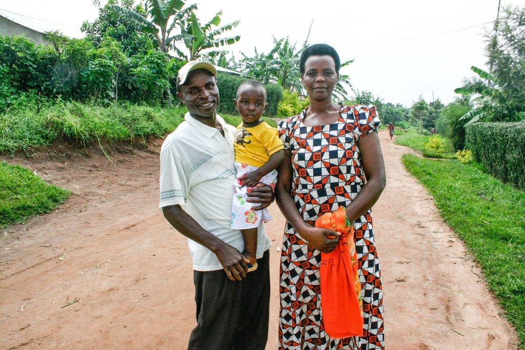 Jean Marie Rukundo and his wife, Theodosie Uwambajimana, with their 2-year-old daughter. They’ve nicknamed her “Rwamrec,” the acronym for a resource center in Rwanda that taught Rukundo how to step up his game as a spouse and father. When he came with his wife to the delivery room for the child, she says that “touched my heart.” Jean Marie Rukundo and his wife, Theodosie Uwambajimana, with their 2-year-old daughter. They've nicknamed her