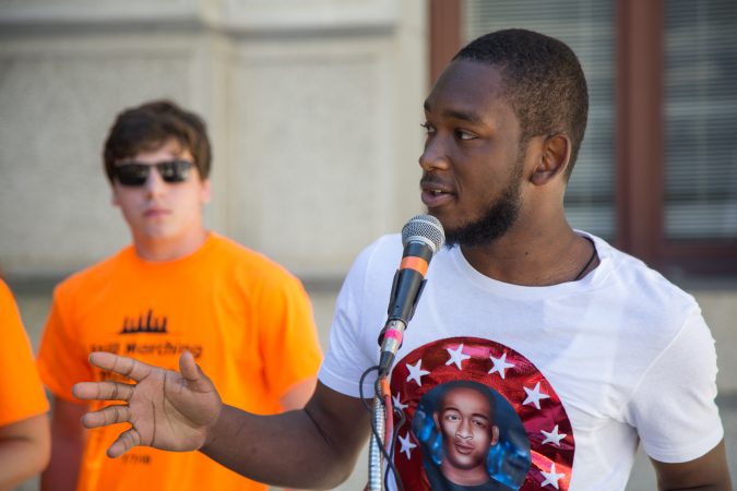 Travon Williams talks about how gun violence affects his community and the steps he wants to take to make a change including running for mayor of Philadelphia in the next election. (Emily Cohen for WHYY)
