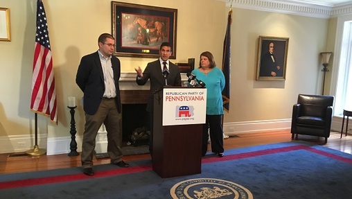 State GOP Chairman Val DiGiorgio held a press conference Wednesday to decry the self-described Democratic Socialists who have won primaries in Pennsylvania. (Photo by AP)