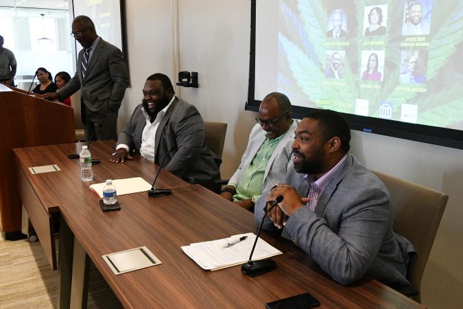 A forum on the business of medicinal and recreational use of cannabis in the African-American community was well attended Thursday in  Center City. (Bastiaan Slabbers for WHYY)