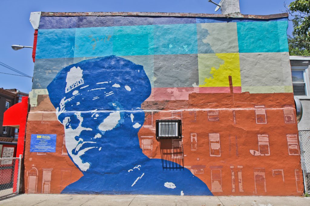 2018 7 19 k paynter robert wilson mural_ A new mural at 29th and Ridge Avenue honors Sergeant Robert Wilson III who lost his life in the line of duty. (Kimberly Paynter/WHYY)