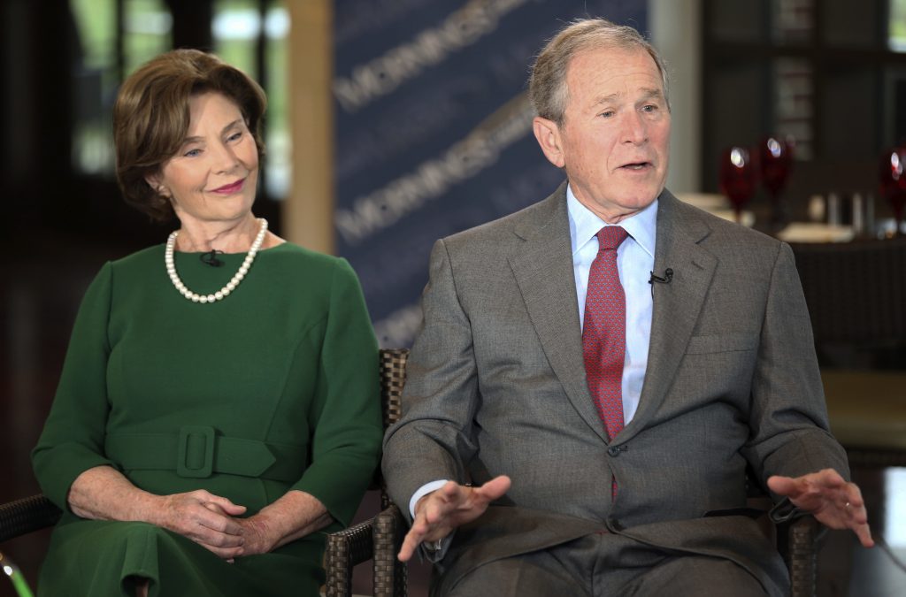 Bartiromo Bush Interview Former President George W. Bush and Laura Bush