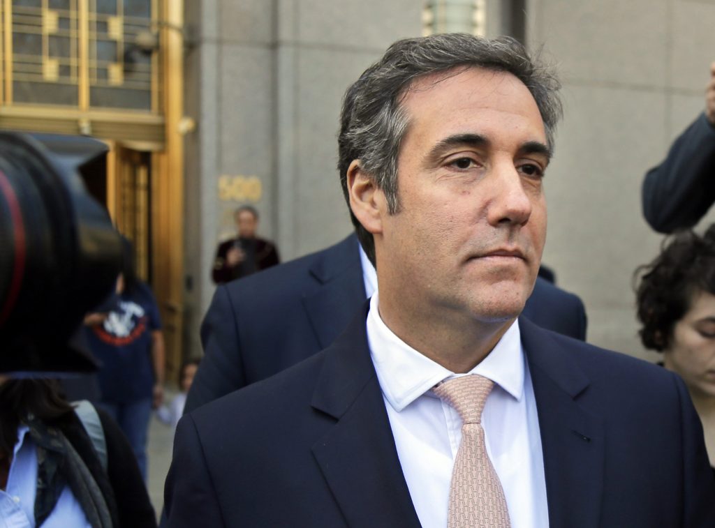 Michael Cohen In this April 26, 2018 file photo, Michael Cohen leaves federal court in New York. (Seth Wenig/AP Photo, File)