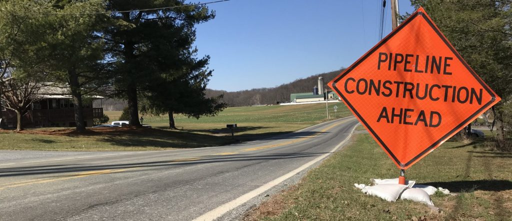 IMG_6809-e1531312034529-1920×830 A sign warns drivers of natural gas pipeline construction ahead. (Marie Cusick/StateImpact Pennsylvania)