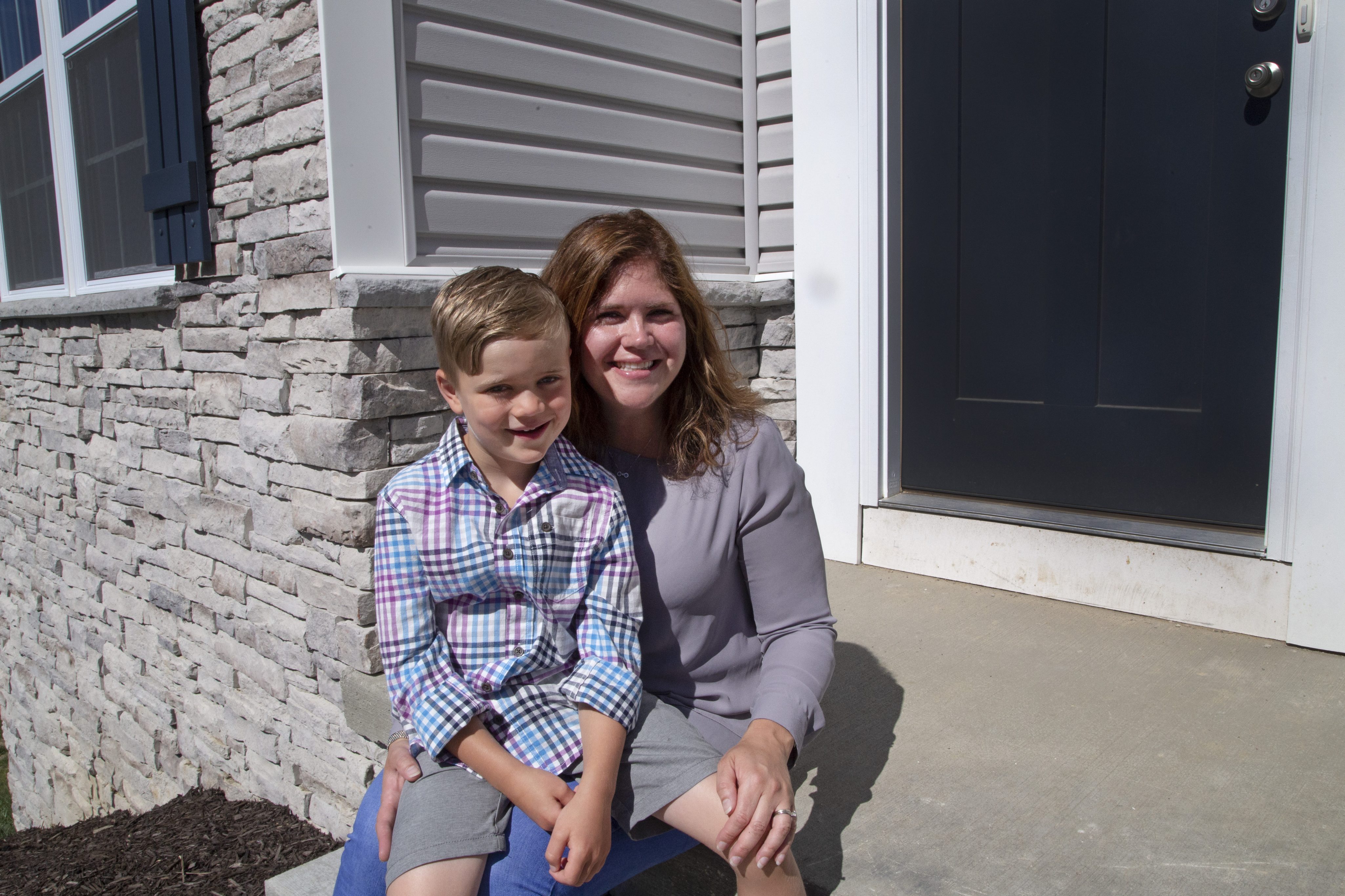 Rebecca and Keegan Lee at the family’s home outside of Pittsburgh.