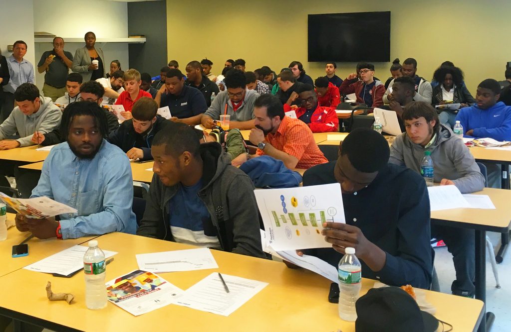 a-may-2017-kickoff-event-for-pennassist-which-consists-of-a-younger-group-of-44-participants.original A May 2017 kickoff event for PennAssist's pre-employment program, which had a younger group of 44 participants